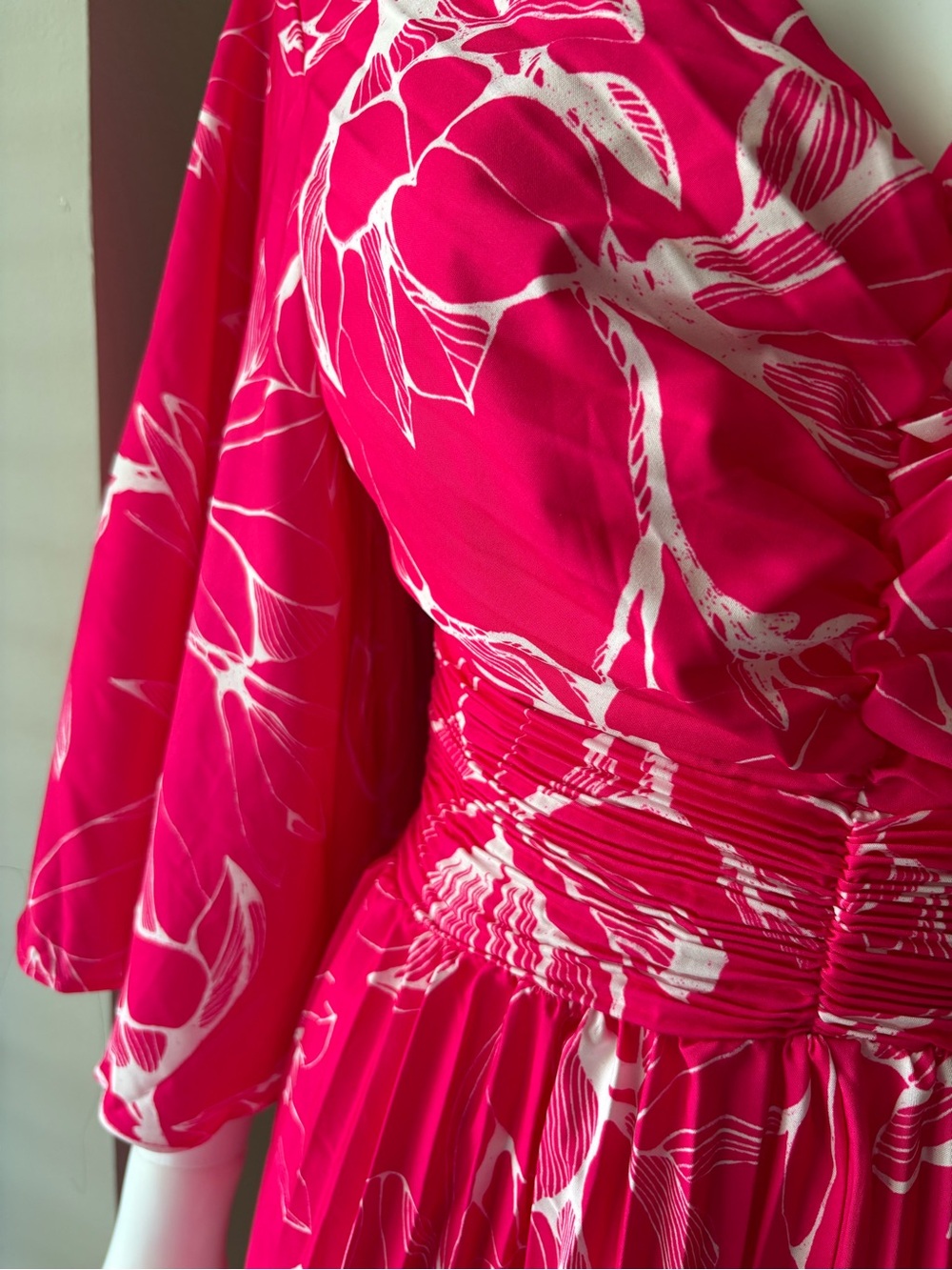 Pink Floral Romper Dress Skort Chicways Size L Flowy Summer Outfit - Picture 6 of 8